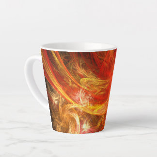 Caneca De Café Latte Firestorm Nova Abstrato Art