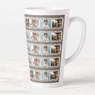 Caneca De Café Latte Fita Negativa De Filme Da Família De 16 Fotos, Pas