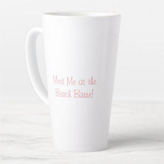 Caneca De Café Latte Flamingo Beach Barre Latte Mug