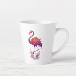 Caneca De Café Latte Flamingo Lover