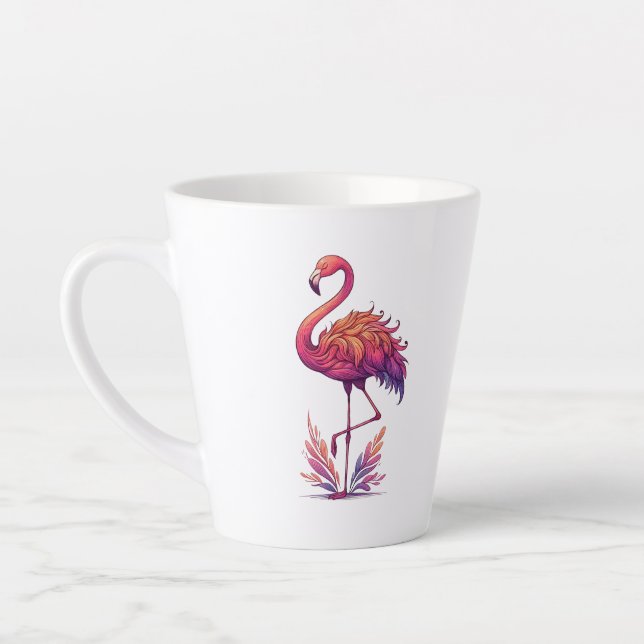 Caneca De Café Latte Flamingo Lover (Esquerda)