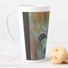 Caneca De Café Latte Fleur de lis green