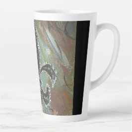 Caneca De Café Latte Fleur de lis green