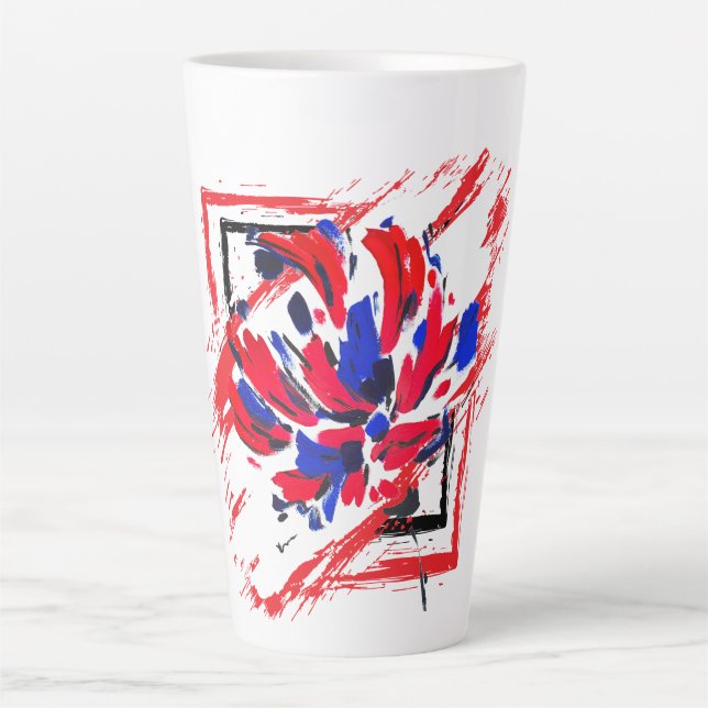 Caneca De Café Latte Fleur éclatée (Frente)