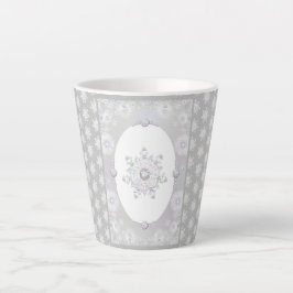 Caneca De Café Latte Floco de neve branco