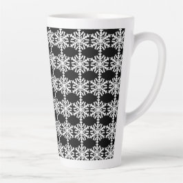 Caneca De Café Latte Floco de neve de inverno Natal Minimalista