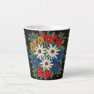 Caneca De Café Latte Flor alpino suíço Edelweiss