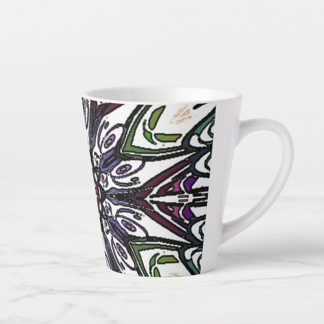 Caneca De Café Latte flor alucinógena (Direita)
