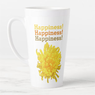 Caneca De Café Latte Flor Amarelo Amarelo Inspirador