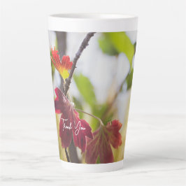 Caneca De Café Latte Flor Boho Romântica – Agradecimento Fantasia Botân