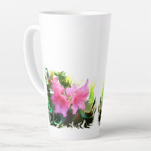 Caneca De Café Latte flor de Azalea