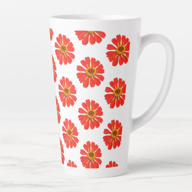 Caneca De Café Latte Flor de Coreoposis Botânica (Direita)