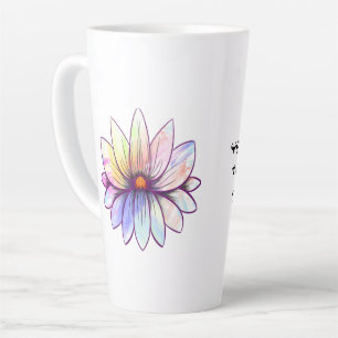 Caneca De Café Latte Flor de lótus com latão de atitude