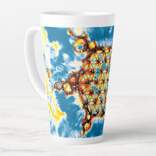 Caneca De Café Latte Flor De Vida - Maneiras Coloridas 5