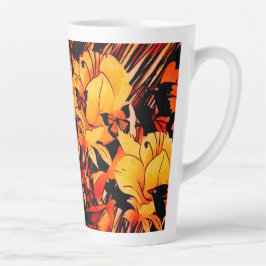 Caneca De Café Latte Flor ForestLatte Mug