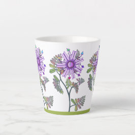 Caneca De Café Latte Flor no deserto