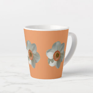 Caneca De Café Latte Flor-Primavera Daffodil Rosa