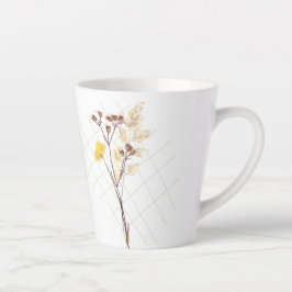 Caneca De Café Latte Flor selvagem