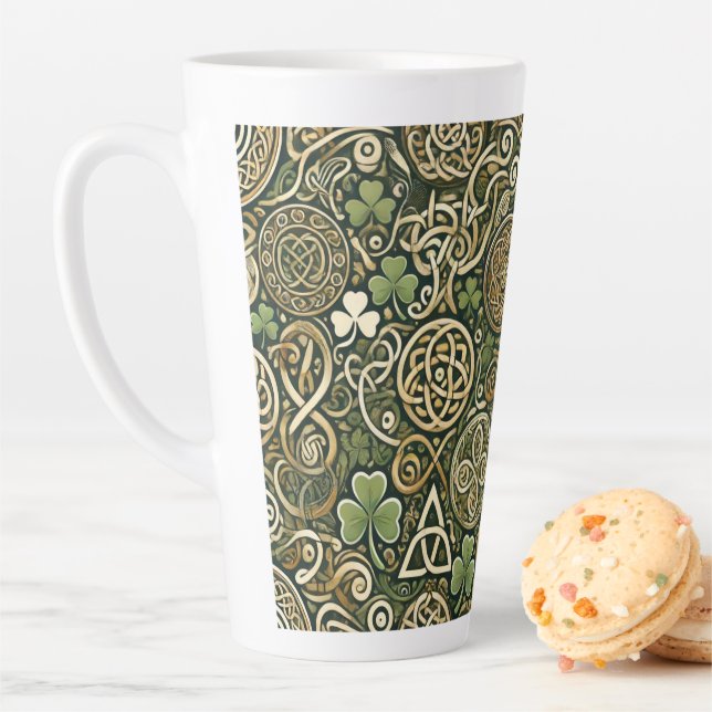 Caneca De Café Latte Floração Celta (In Situ)