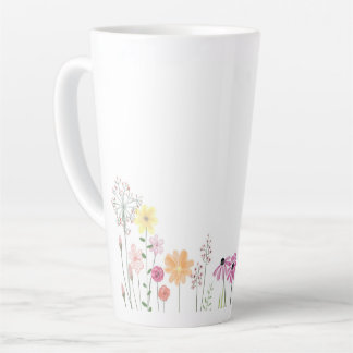 Caneca De Café Latte Floral Coffee Mug