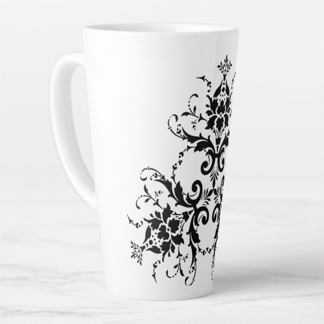 Caneca De Café Latte floral-floral-floral-floral-floral (Ângulo esquerdo)