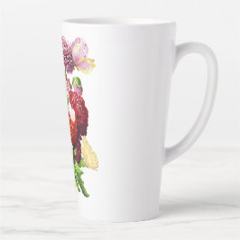 Caneca De Café Latte Floral Latte Mug
