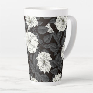Caneca De Café Latte Flores
