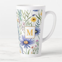 Caneca De Café Latte Flores Botânicas Florais Silvestres Bonitas Person