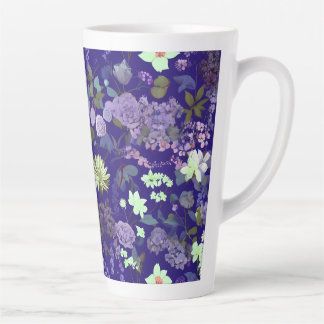 Caneca De Café Latte Flores com atmosfera elegante e misteriosa