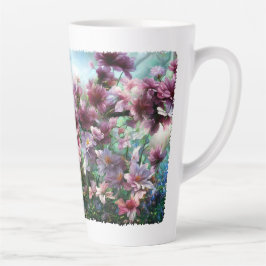 Caneca De Café Latte Flores de Blossom de Cereja