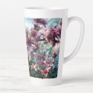 Caneca De Café Latte Flores de Blossom de Cereja