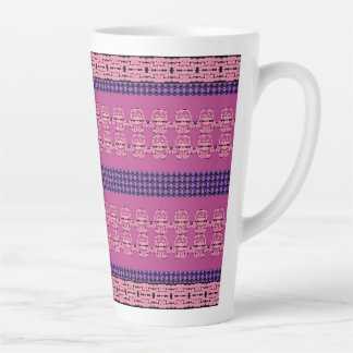 Caneca De Café Latte Flores de Cálice e Rosetas