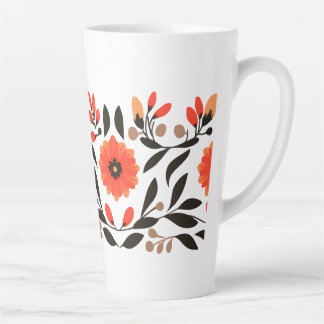 Caneca De Café Latte Flores de liberdade Boho