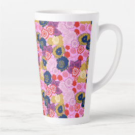 Caneca De Café Latte Flores de primavera