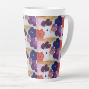 Caneca De Café Latte Flores de primavera de Anemone 