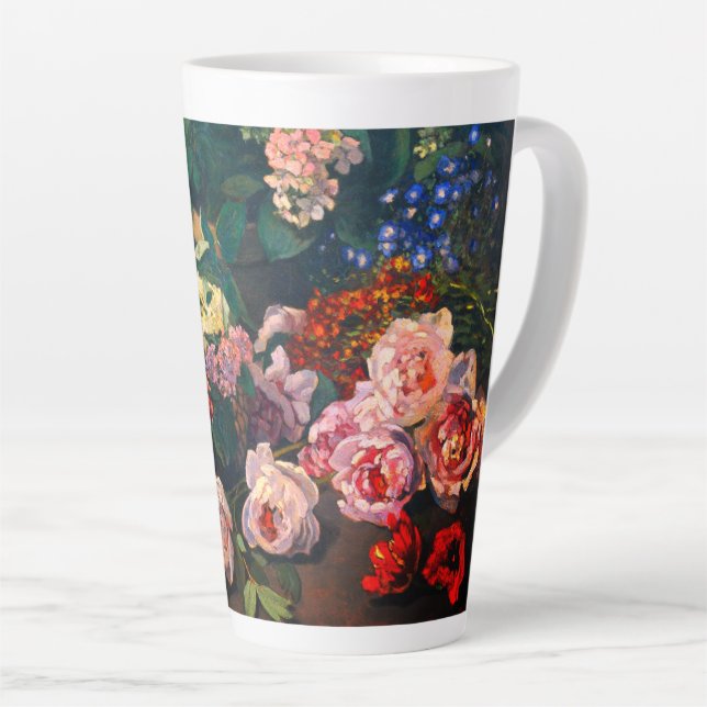 Caneca De Café Latte Flores Monet Spring (Ângulo direito)
