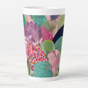 Caneca De Café Latte Flores quentes