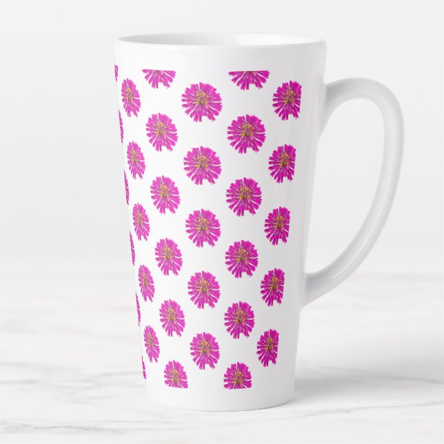 Caneca De Café Latte Flores Rosa e Amarela (Direita)