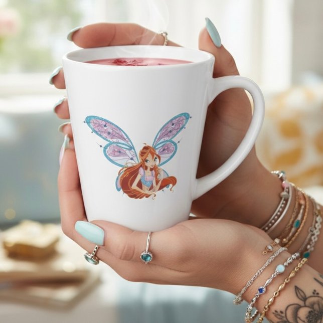 Caneca De Café Latte Florescer (Criador carregado)