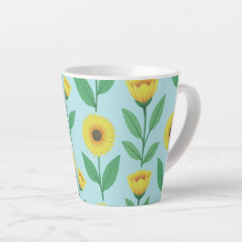 Caneca De Café Latte Florescer de Alegria Caprichosa