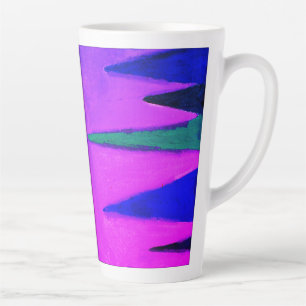 Caneca De Café Latte Floresta à Noite