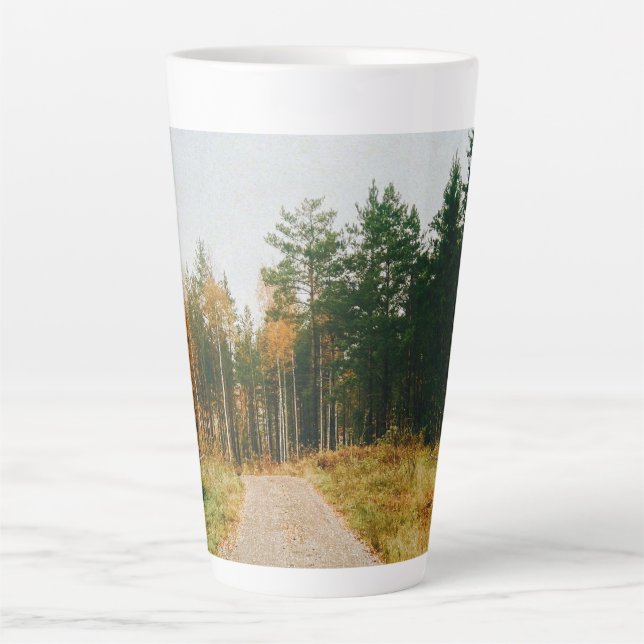 Caneca De Café Latte Floresta Automática Sueca (Frente)