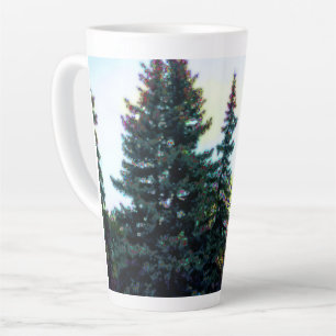 Caneca De Café Latte Floresta boreal excelente do Norte do Canadá Pinhe