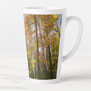 Caneca De Café Latte Floresta de Outono II Fotografia de Paisagem de Ou