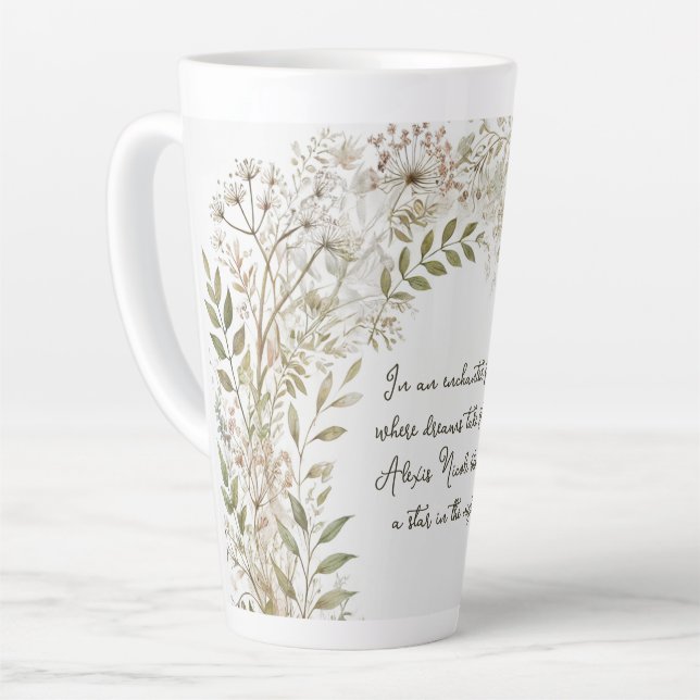 Caneca De Café Latte Floresta Encantada Eetal (Ângulo esquerdo)
