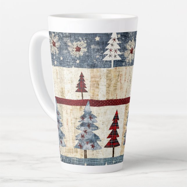 Caneca De Café Latte Floresta gelada (Ângulo esquerdo)