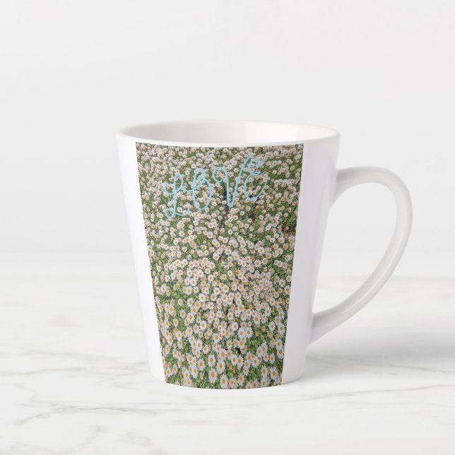 Caneca De Café Latte flower　 (Direita)