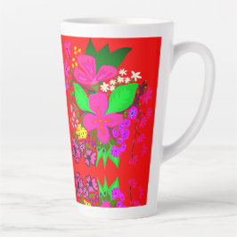 Caneca De Café Latte Flower Alumínio Garrafa Água