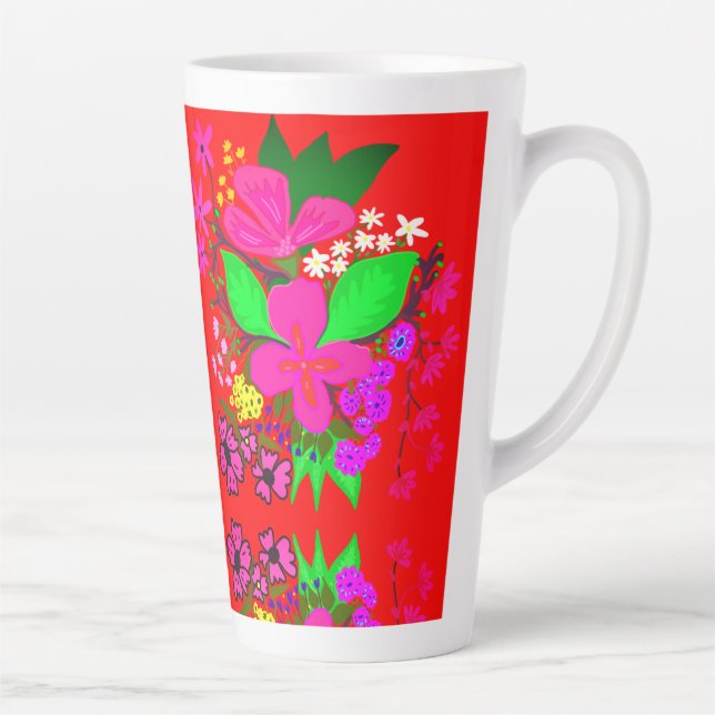 Caneca De Café Latte Flower Alumínio Garrafa Água (Direita)