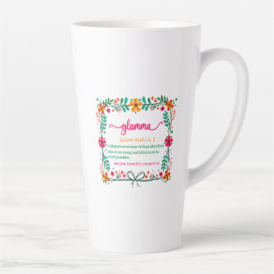 Caneca De Café Latte Flower Frame Glamma Vovó Definição de vovó